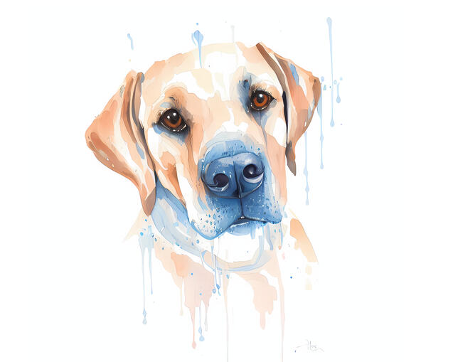 Watercolor pet portrait